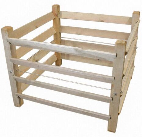 4betterdays Holzkomposter 'Maximum Nature' | Kiefer | B 100 x L 100 x H 80 cm || Made in Poland