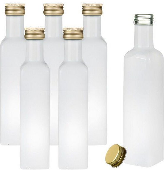 mikken Ölflaschen 250 ml weiß mit Schraubdeckel + Etiketten