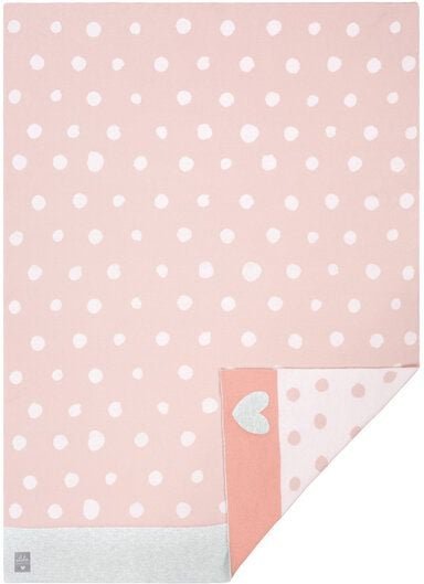 Lässig Babydecke Lela Light Pink 100 % Bio-Baumwolle 70 x100 cm Neu