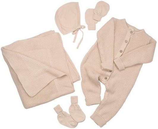 Woollyboll Geschenkset aus Biobaumwolle-Beige