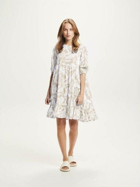 KnowledgeCotton Apparel A-Linien Kleid- Seabreeze Print- aus Tencel