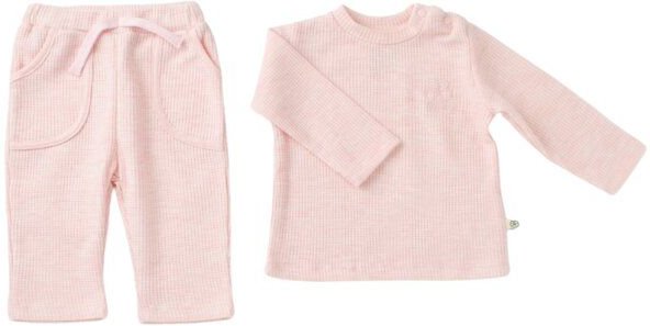 Biorganic Nature In Waffle Pyjama Set ‒ Langarmshirt & Hose, GOTS