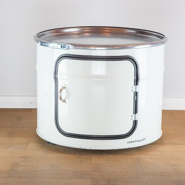 Lockengelöt Bob mit Tür - Couchtisch aus einem Hamburger Ölfass - verschiedene Farben