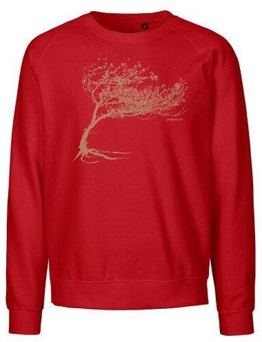 Peaces.bio - handbedruckte Biomode Bio Damen-Sweatshirt Loose Fit Windy Tree