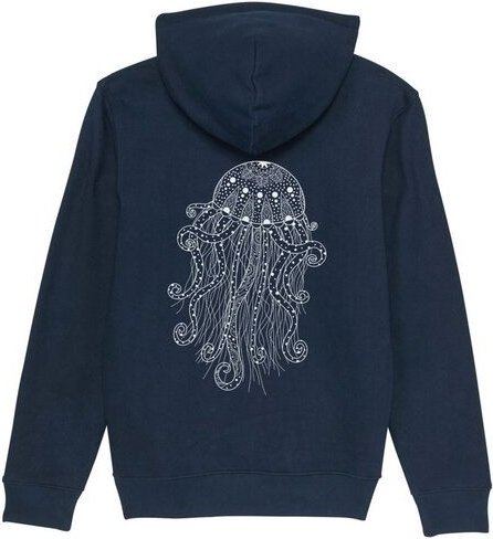 vis wear Yoga Qualle Unisex Premium Hoodie aus Bio-Baumwolle