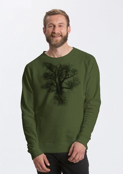 Peaces.bio - handbedruckte Biomode Bio Herren-Sweatshirt Chestnut