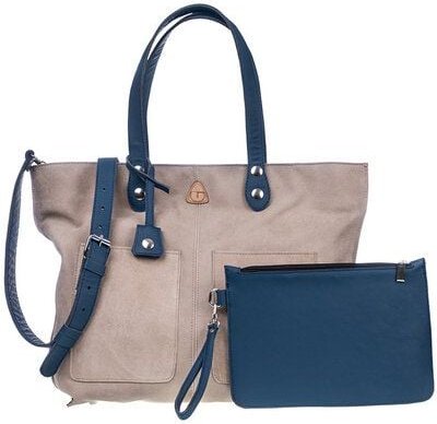 Ritagli di G Damen Große Einkaufstasche LORY Leder 100% Made In Italy - Creme