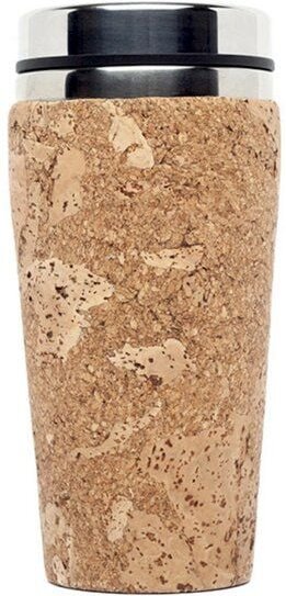 Kork-Deko Edelstahl Coffee To Go Thermo-Becher mit Kork-Mantel, 450ml
