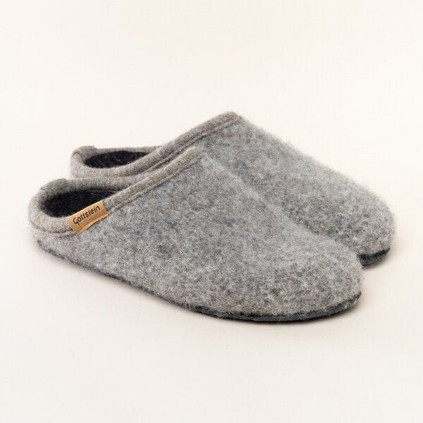 Thumbnail - Gottstein Filz-Hausschuh ALP-COMFORT NATUR - Damen & Herren Pantoffel aus seltenen Schurwollen mit Komfort-Einlagesohle