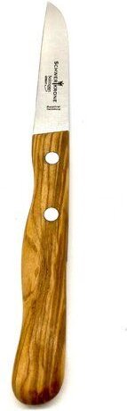 Olivenholz erleben Gemüse- / Schälmesser mit gerader Klinge mit Olivenholzgriff