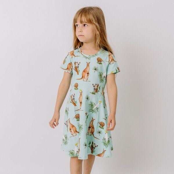Walkiddy Australian Animals-Flared Dress