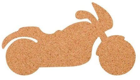 Kork-Deko Motorrad als Pinnwand aus Kork XXL ca. 80x50 cm