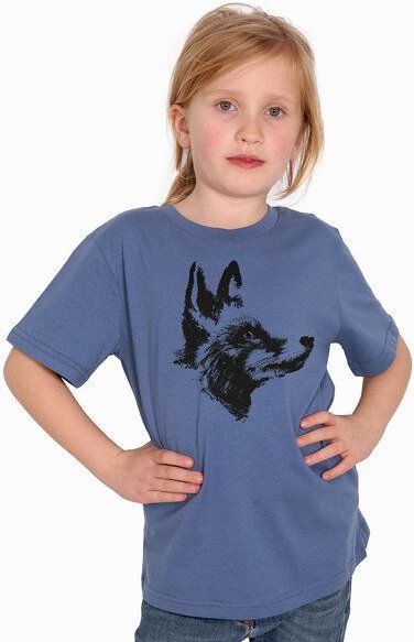 HANDGEDRUCKT "Reineke Fuchs" Kinder-T-Shirt reine Biobaumwolle (kbA)
