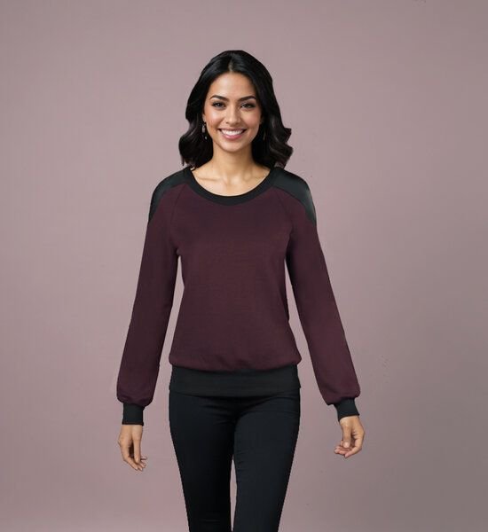 Sweatshirt mit Dekorativem Einsatz von Lasalina