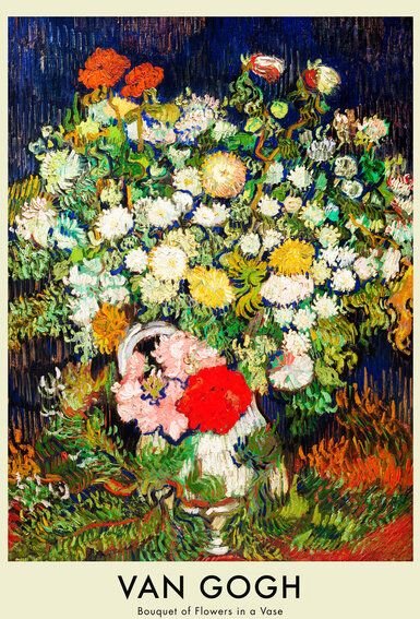 Photocircle Wandbild / Kunstdruck / Poster / Leinwand - Blumenstrauß in einer Vase (Vincent van Gogh)