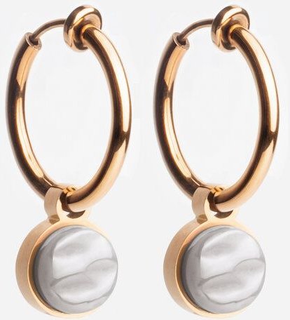 ALEXASCHA Roségold Clip Creolen mit Anhänger | Mix & Match