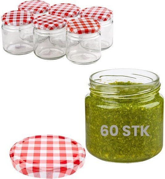 mikken Einmachgläser 210ml mit Deckel Marmeladengläser Einkochgläser Pestogläser Dessertgläser
