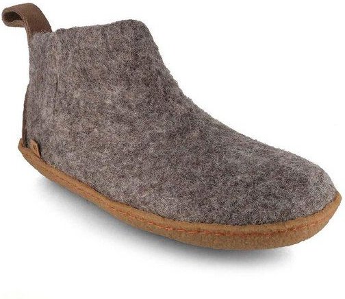 WoolFit Yeti Filzboots hohe Hausschuhe mit Naturgummisohle, handgefilzt aus 100% Wolle