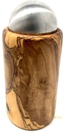 Olivenholz erleben Urne aus Olivenholz mit Kugelverschluss aus Edelstahl oder Holz bis ca. 15 kg Lebendgewicht