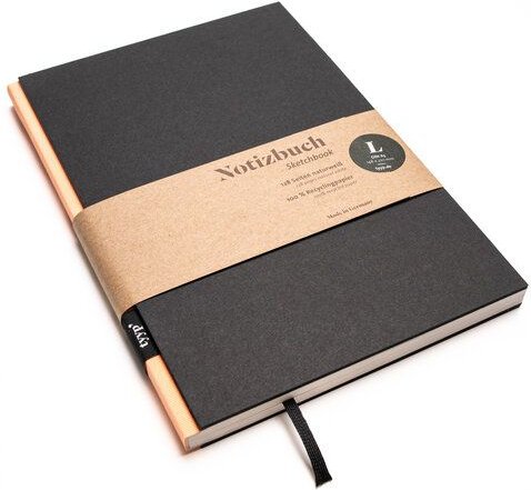 tyyp Design-Notizbuch A5 (Schwarz) aus 100 % Recyclingpapier „BerlinBook“