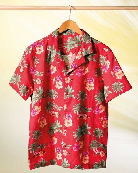 Thumbnail - YTWOO Herren Hawaii Hemd | Bio -Baumwolle-Leinen-Mix | Aloha Shirt | Kurzarm Hemd