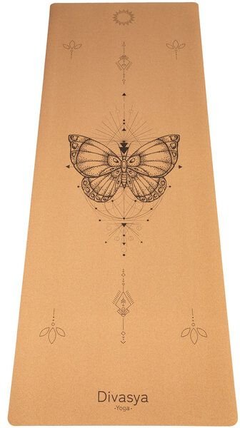 Divasya Yogamatte aus Kork & Naturkautschuk | mit Gurt & Hülle | 6 Designs