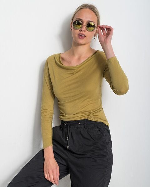 Alma & Lovis Langarmshirt mit Wasserfallausschnitt | Cascade Shirt