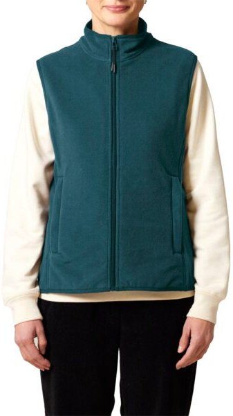 YTWOO Damen ärmellose Fleecejacke enganliegend aus 100% recyceltem Polyester