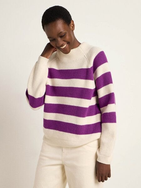 LANIUS Streifenpullover aus Bio-Schurwolle und Bio-Baumwolle