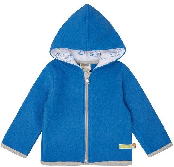 loud + proud Babys & Kinder Wollfleece-Jacke mit Kapuze, GOTS-zertifiziert