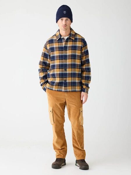 Thumbnail - KnowledgeCotton Apparel Organic Cotton Flannel Overshirt GOTS - navy check