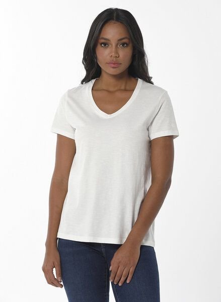 ORGANICATION Damen Basic T-Shirt aus Bio-Baumwolle mit V-Ausschnitt