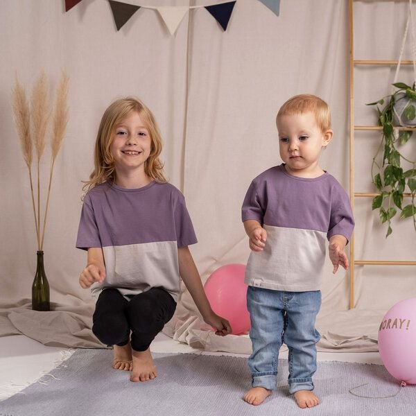 Vresh Clothing Mini Vuchs - Colorblock T-Shirt aus Biobaumwolle