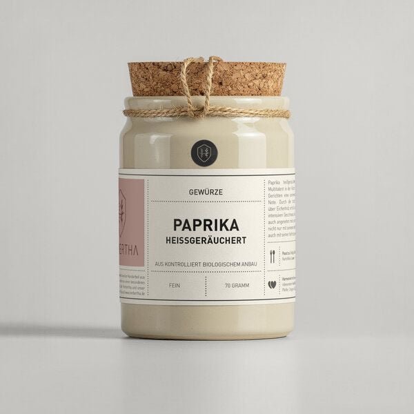 Herbertha Bio Paprika heißgeräuchert im Steinzeugtopf