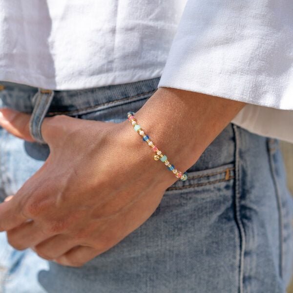 juni Sommer Perlenarmband "Amalfi" pastell