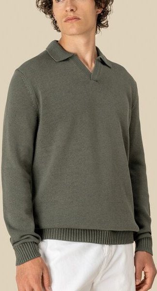 Kultgut Fühl dich wohl- Weicher Strickpullover mit Kragen /100% Biobaumwolle