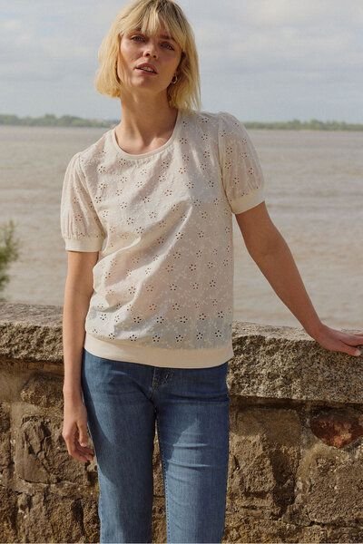 TRANQUILLO Bluse Leeaa in Lace Optik aus Baumwolle (1180004)