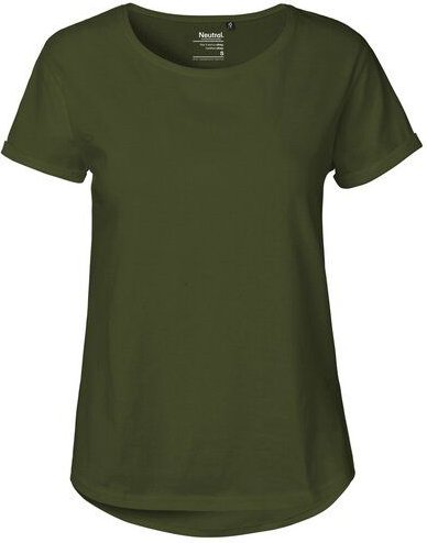Neutral® Damen Roll Up Sleeve T-Shirt von Neutral Bio Baumwolle Rollärmel