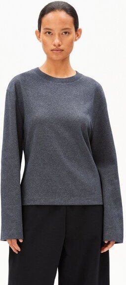 ARMEDANGELS UN-WASTED Damen Longsleeve aus recyceltem Baumwoll Mix