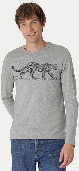 Peaces.bio - handbedruckte Biomode Bio-Herren-Langarmshirt "Leopard"