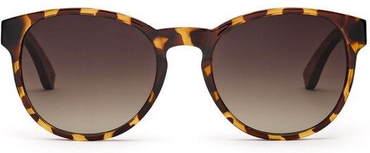 TAKE A SHOT Große Runde Sonnenbrille aus Holz für Damen