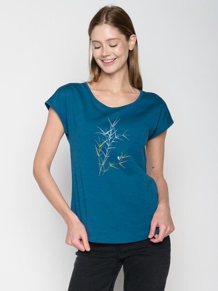 GREENBOMB Nature Bird Reed Cool - Sportliches T-Shirt aus Bio-Baumwolle / hochwertiger Print / GOTS / Fair & Vegan