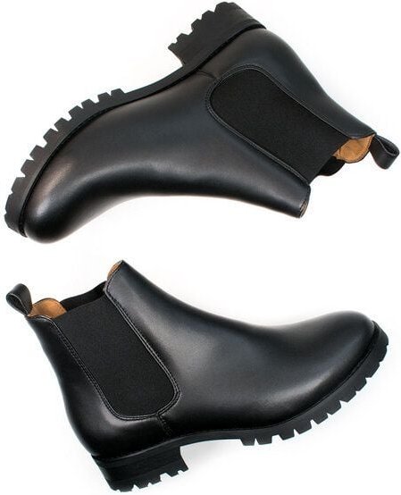 Will's Vegan Shop Luxe Chelsea-Stiefel für Damen in schwarz