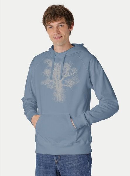 Peaces.bio - handbedruckte Biomode Bio-Herren-Kapuzensweater Chestnut