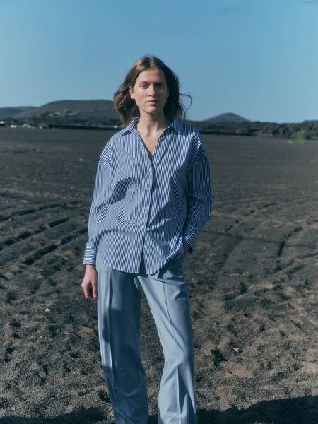 LANIUS Hose mit Bundfalte aus Bio-Schurwolle