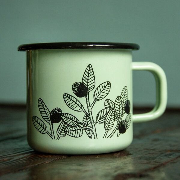 Cmig Emaille Tasse Blaubeeren