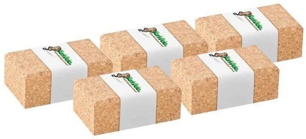 Kork-Deko 5er Set Schleifklotz aus Kork - 10x4x6cm | mit abgerundeten Kanten | Halterung für Schleifpapier