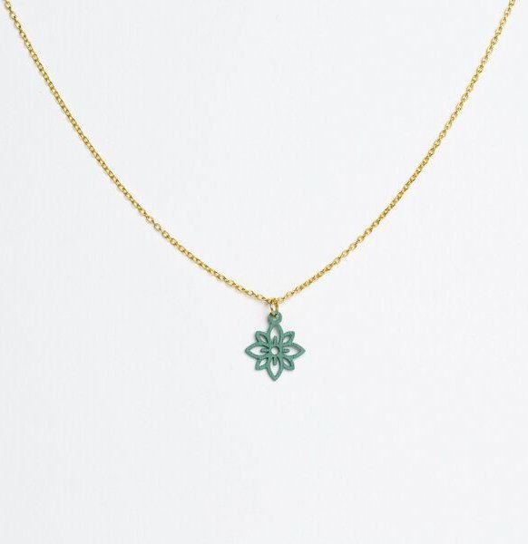 feinformart Kette mit Holzanhänger 'Flower Mini'