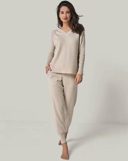 YOU LOOK PERFECT Merino Loungewear Set „Strickpullover Dorina & Strickhose Bella"