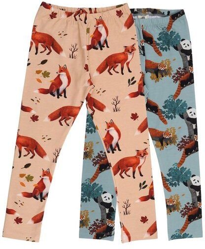 Kinder Leggings Multipack Red Foxes aus weicher Baumwolle von Walkiddy